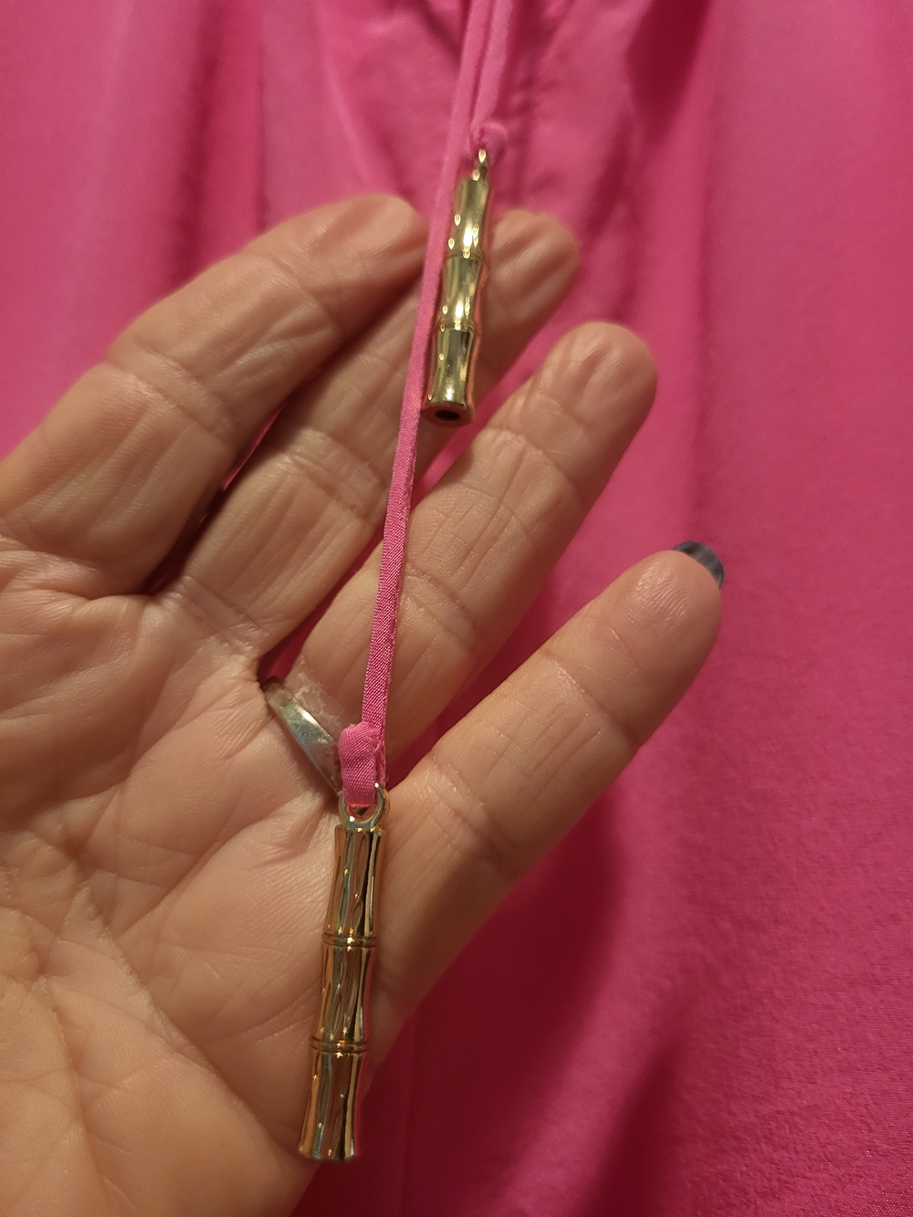 Lilly Pulitzer Hot Pink Ruffle-Hem Spaghetti Strap Top. - Picture 3 of 5